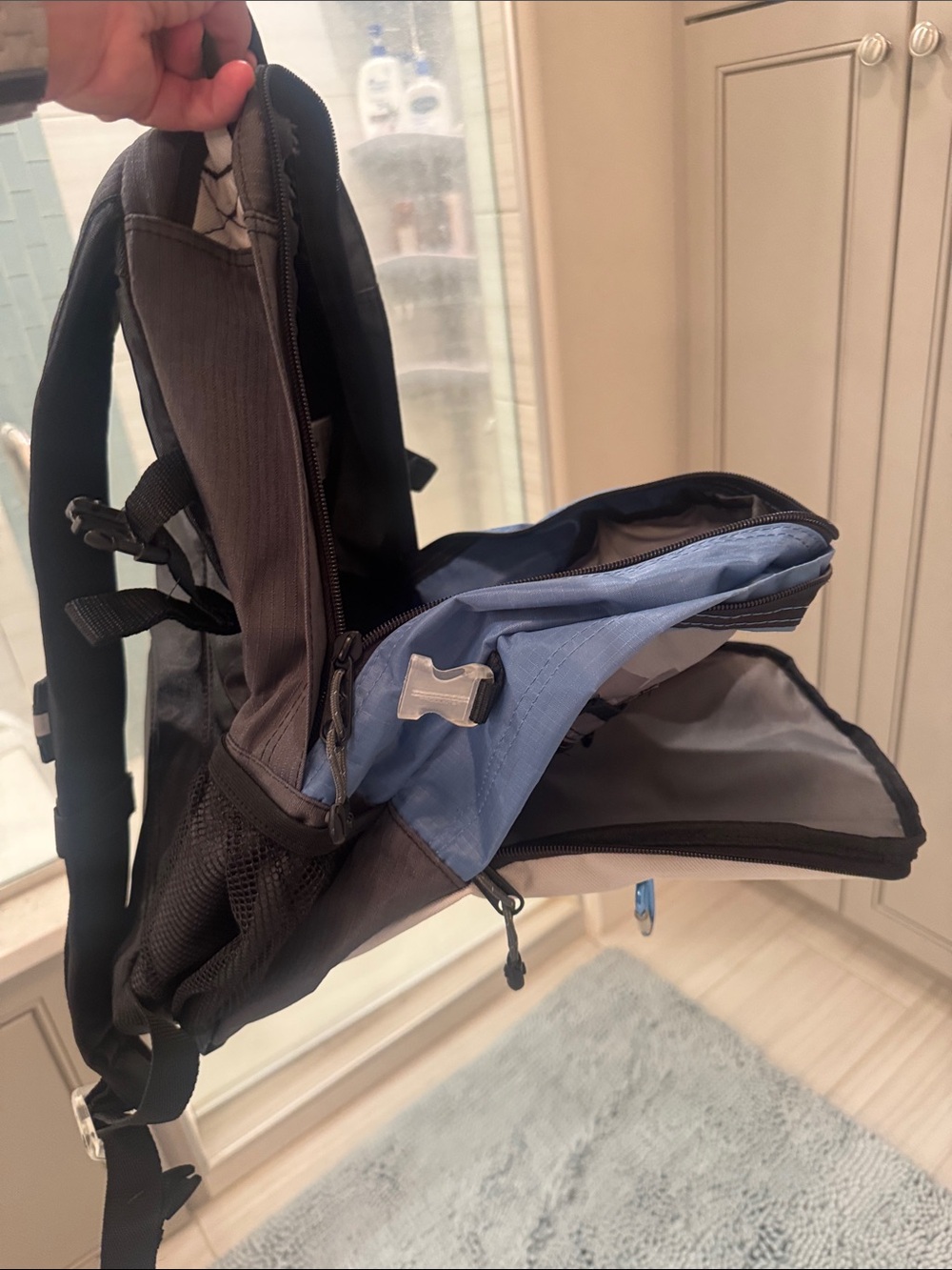 Blue and Cream Backpack - Picture 6 of 8